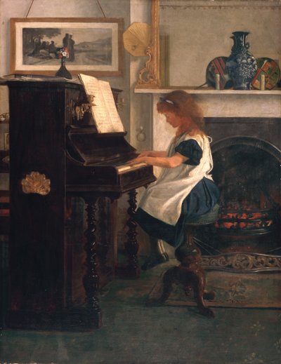 Aan de piano door Henry Stacey Marks